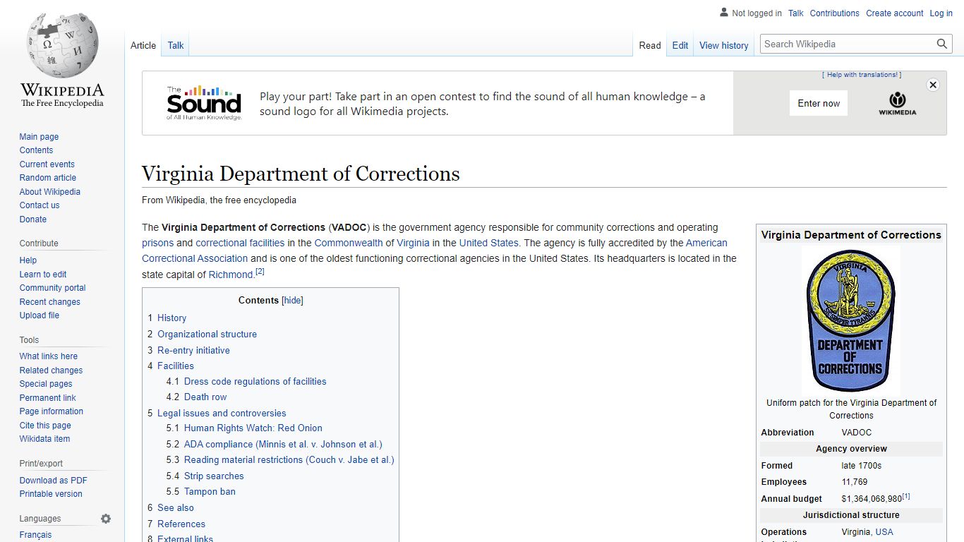 Virginia Department of Corrections - Wikipedia